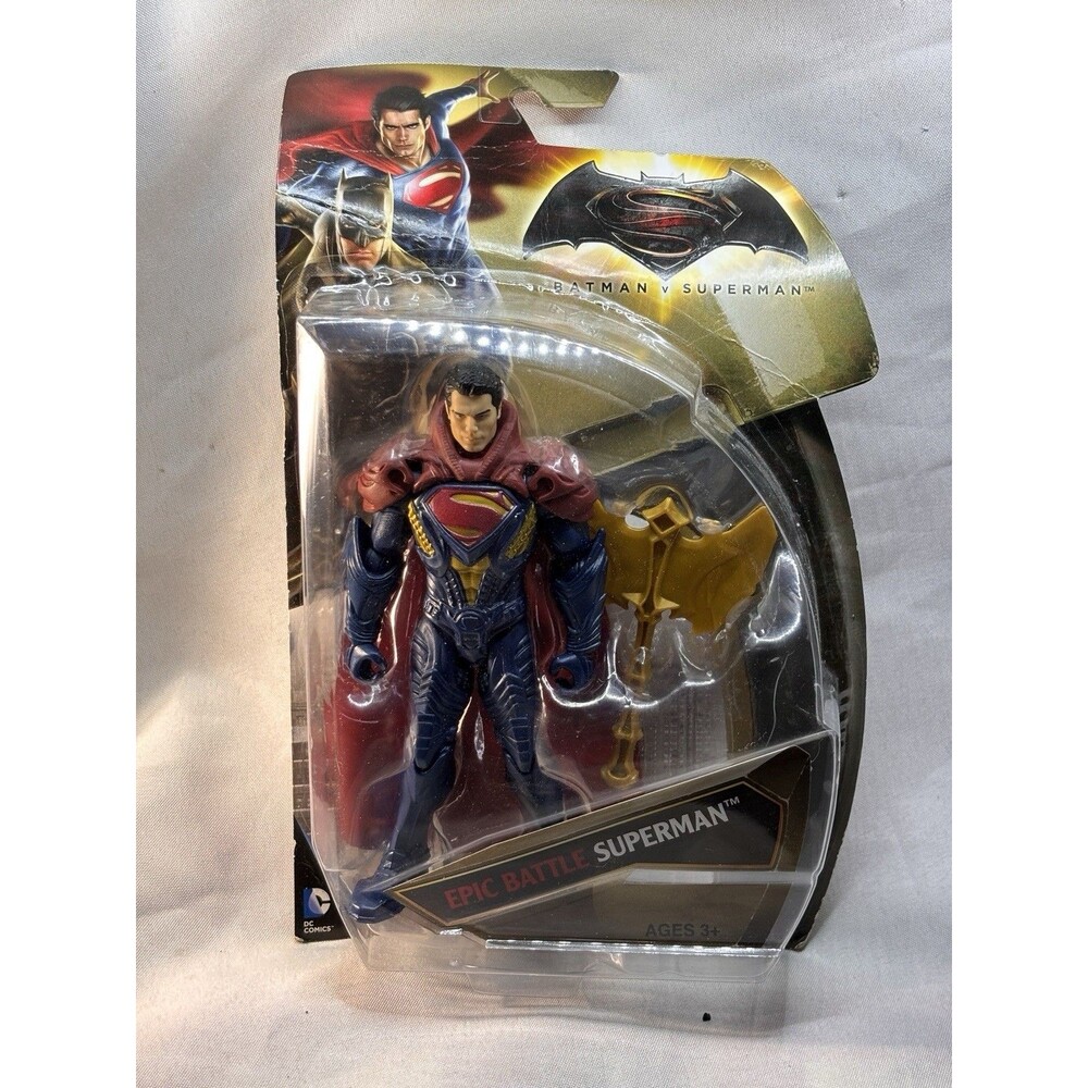 Superman vs Batman Epic Battle Action Figure w/ Hammer DC Movie Mattel NEW